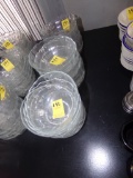 (3) Stacks of Clear Glass Salad Bowls (Dining Room)