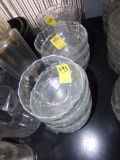 (3) Stacks of Clear Glass Salad Bowls (Dining Room)