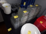 Large Group of Clear Plastic Prep Dishes, Assorted Sizes (Dining Room)
