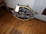 Busch Beer Light Sign, Plastic Neon, Not Glass (Dining Room)