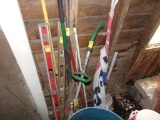 Group of Levels and Hand Tools (Garage)