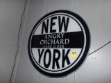 New York Angry Orchard Light Up Sign, Works (Pool Room)