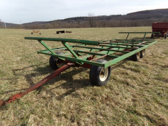 24' Round Bale Wagon on New Holland Tandem Axle Running Gear