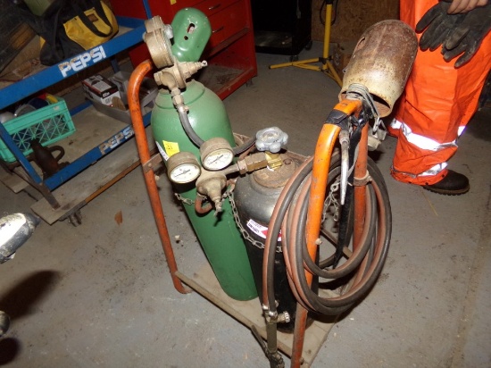 Set of Oxy-Acetylene Torches on a Cart
