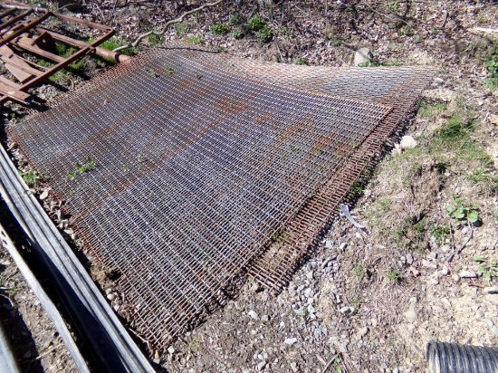 (2) Large Sheets of Perferated Steel (Along Driveway)
