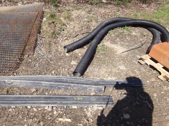 (3) Lengths of Garden Edging and (2) Pc. of 4'' Perferated Drain Pipe (Alon