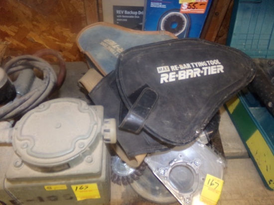Group of Grinder Guards, Tool Holsters and a 110V Vacuum Pump that ONLY HUM