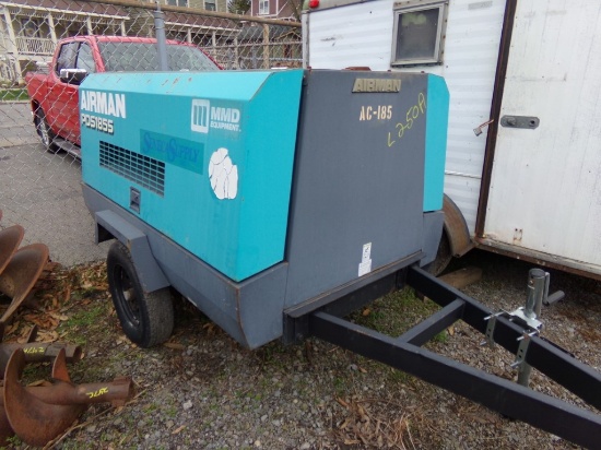 Airman Tag-a-Long Air Compressor, PDS1855, 1483 Hours, Diesel (Outside)