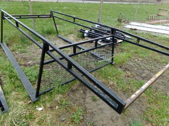 Welded Pick-Up Truck Ladder Rack, Black, to Fit 8' Box (Outside)