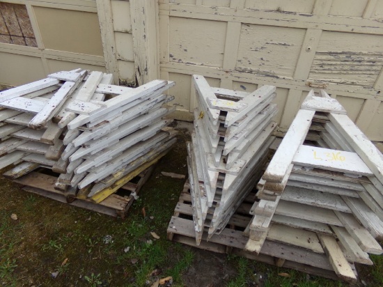 Group of About 40 ''Sawhorse'' Barriers (Outside and Scaffold Room)