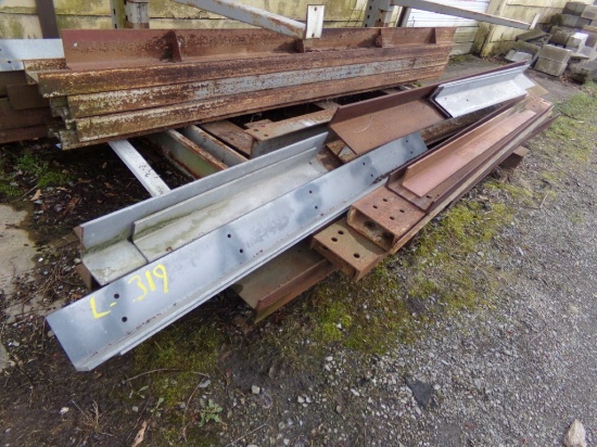 Group of Misc Steel I-Beams, Angles and Channels About 6'-12' Long (Outside