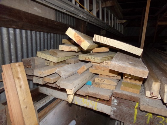 Contents of Shelf, Misc. Dimensional Lumber, Looks to be 4' to 12' (See Pho