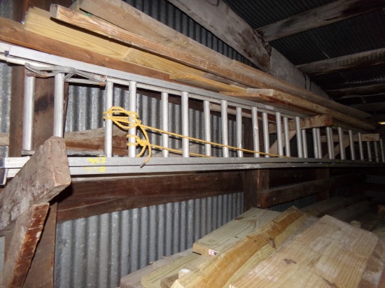 32' Aluminum Extension Ladder (Above Lumber Lot 357) (Scaffold Room)