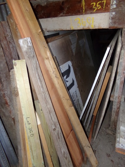 Group of Lumber and Plywood, Sign (See Photo) (Scaffold Room)