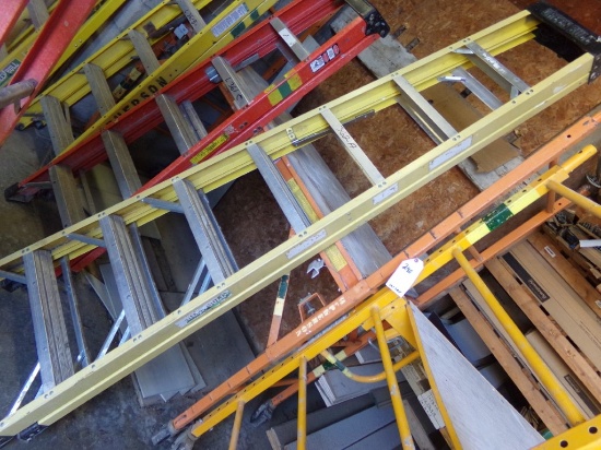 8' Yellow Fiberglass Step Ladder (Outside)