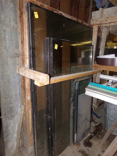 Group of Double Pane Glass Panels (14'' x 42'' up to 48'' x 72'') And Misc.