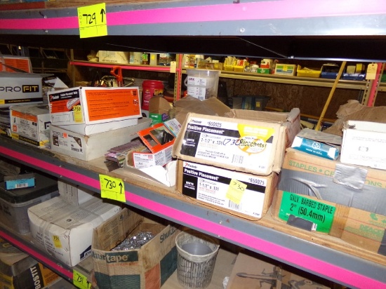 Contents of Shelf, Nails Loose and Collated (Parts Room)