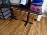 (2) Square Dining Tables, Dark Wood Top, NIce Looking Tables (2 X BID PRICE