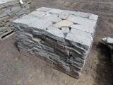 Pallet w/ 132 SF Of 2'' Snapped Edge Bluestone Colonial Wall Stone, SOLD BY