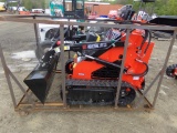 New Red AGT Industrial LRT23 Mini Skid Loader with 46'' Bucket