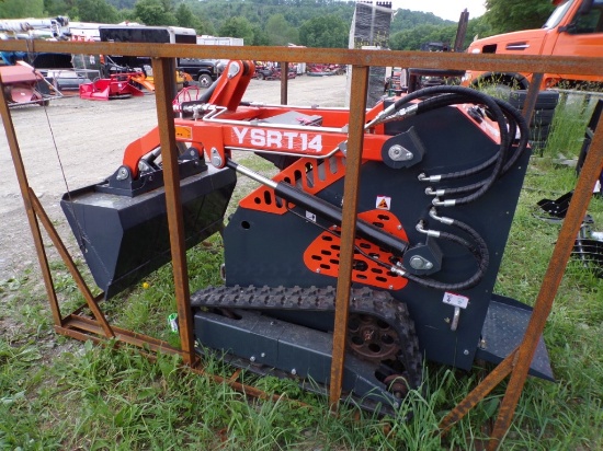 New AGT Mini Hi-Track Stand On Skid Loader with 38'' Bucket, 15 HP ...