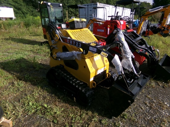 New AGT CRT23 Mini Skid Steer Loader High Tracks, 739cc Gas Engine, 32'' Bu