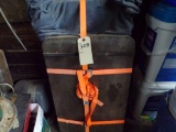 Service Plate On Vintage Wooden Feed Bag Dolly, 17'' x 28'' x 2 1/2'' (Midd