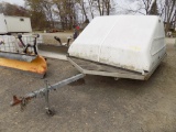 2004 Karavan 2 Place Clamshell Snowmobile Trailer, NEEDS WORK - HINGES ARE