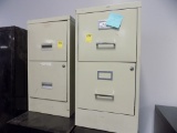 (2) Tan 2 Drawer File Cabinets