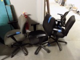 (4) Rolling Office Chairs, Assorted Colors