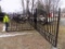 New 20' Bi-Parting Wrought Iron Gate, 2 Pieces w/Elk/Deer Cut Out In Center