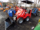 New AGT Industrial SDA-140 W Skid Steer Loader, Red w/Canopy, 45'' Bucket,