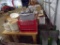 Group of Cambro Round Plate Covers, Bin with Stainless Steel Lids and Glass