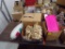Box of Fire Starter Sticks, Box of Wooden Paintable Structures, Box of Craf