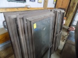 Large Group Of Used Windows (10) Total, Brown Aluminum Framed