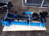 New Giyi Hydraulic Skid Steer Auger Drive w/(3) Bits, 8'', 12'' 16''