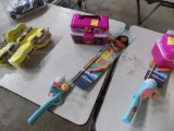 New Shakespear ''Moana'' Kid Size Fishing Poles w/Pink Wormgear Tackle Box