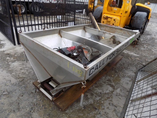 Buyers Stainless Steel Salt Spreader, MOTOR LAYING INSIDE, NEEDS WORK