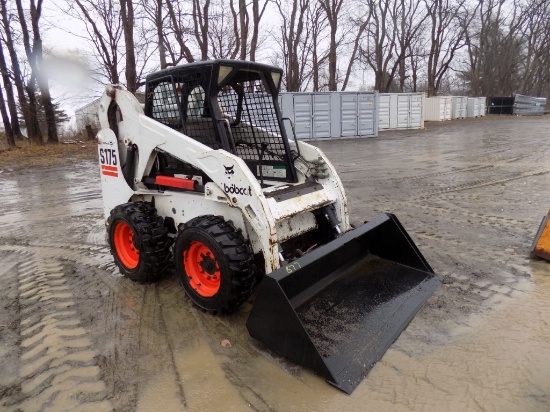 Bobcat S-175 Skid Loader, Open ROPS, Aux. Hyds. 72'' Bucket, 3081 Hours, Ex