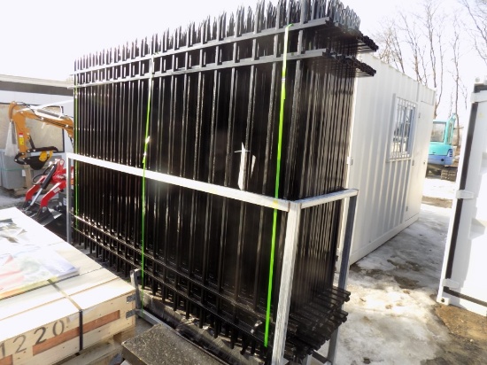 New Fen S Galvanized Steel Fence Panels, 20 Pieces, 10'x7' With Posts And C