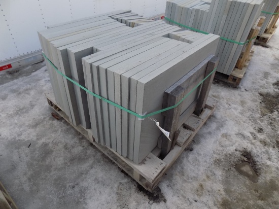 Pallet With 135 SF Of 1 1/2'' Thermaled Bluestone Pattern, Assorted Dimenst