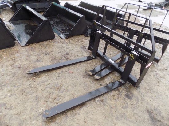 New Kivel 48'' Pallet Forks For Skid Steer Loader, 3500 Lb. Capacity