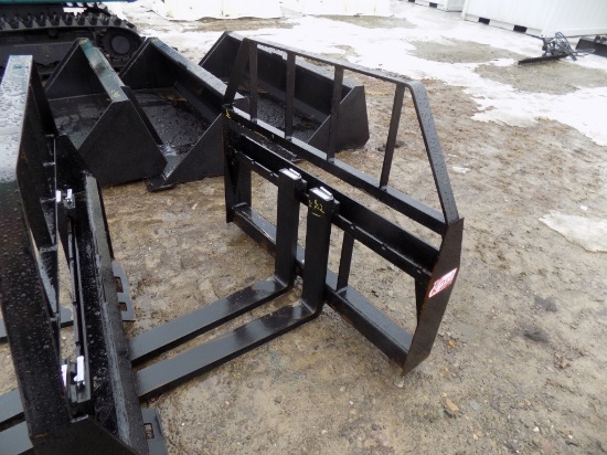 New Kivel 48'' Pallet Forks For Skid Steer Loader, 3500 Lb. Capacity
