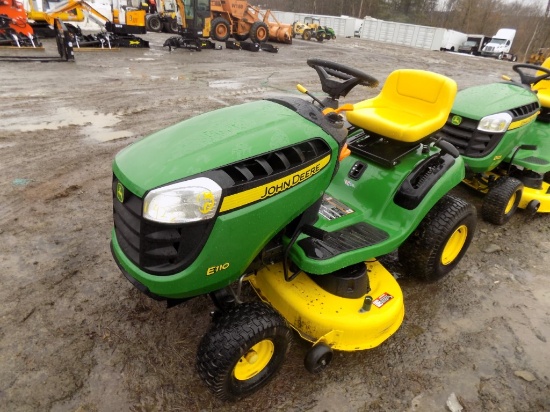 John Deere E110 Riding Mower, 42'' Deck, 19 HP, Hydro, 158 Hrs., SN 205055