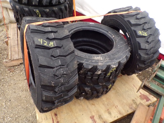 (4) New Forerunner 10-16.5 Skid Steer Tires, NO RIMS (4 x Bid Price)
