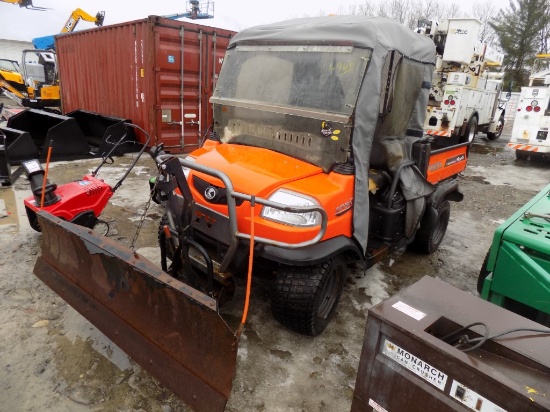 Kubota RTV 900 Side by Side UTV, Power Steering, Power Dump, Front Mount 6'