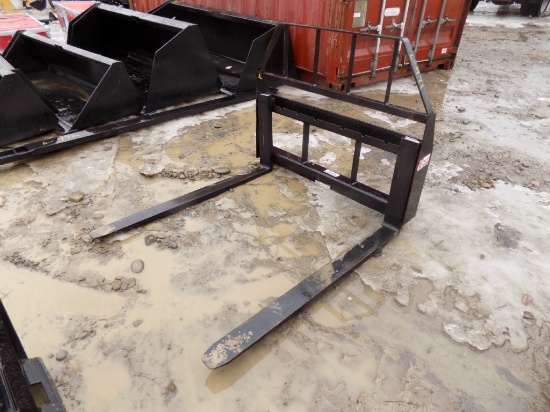 New Kivel Pallet Forks for Skid Steer Loader, 48'' Forks, 3500 LB Capacity
