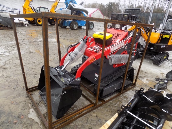 New YSRT14 Mini Skid Steer Loader, 32'' Buckeet, High Tracks, Gas Engine, R