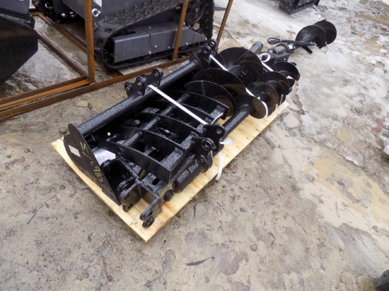 New Attachment Set for Mini Excavator - Coupler, Ripper, Rake, Grapple, Aug