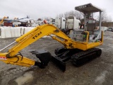 TCM TB025 Mini Excavator, Grader Blade, Rubber Tracks, 18'' Bucket, 1455 Hr